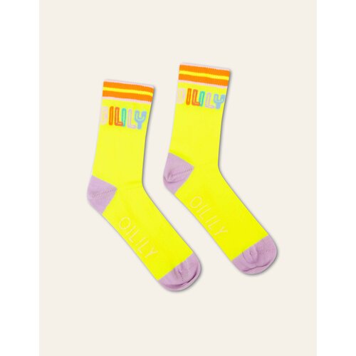 Oilily Manus calf socks - Fluo yellow with OILILY
