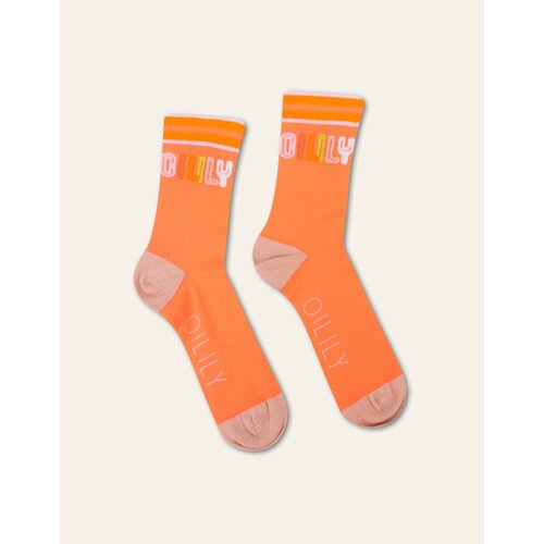 Oilily Manus calf socks - Fluo pink with OILILY