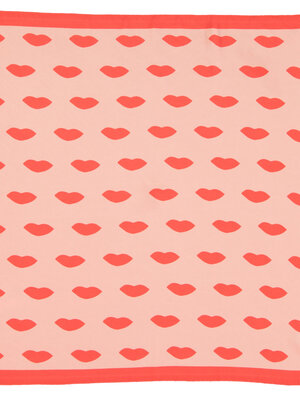 Sisters Department Silky bandana | pink w/ red hearts