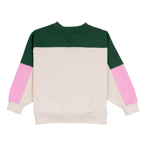 Wynken Sail Sweat - Khaki/Pink