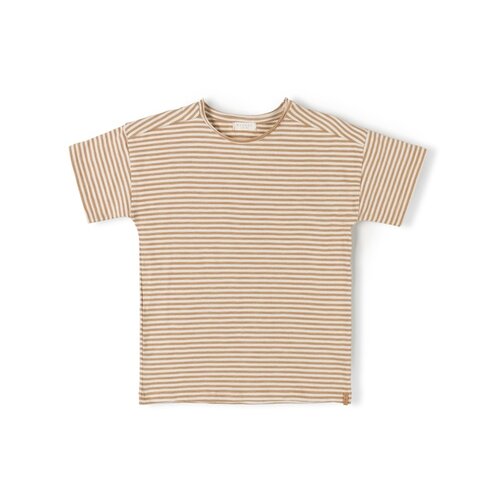 Nixnut Com T-shirt - Caramel Stripe