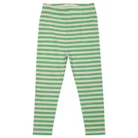 Rib Leggings - Bright Green Stripe