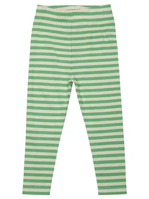 The New Rib Leggings - Bright Green Stripe