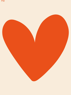 Nynstyles A3 poster heart orange beige