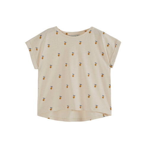 Emile et Ida TEE SHIRT JERSEY IMPRIME CITRON