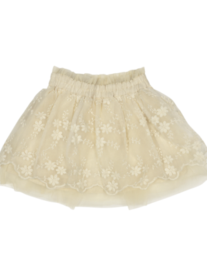 Baje Lou Tule skirt, embroidery, off-white