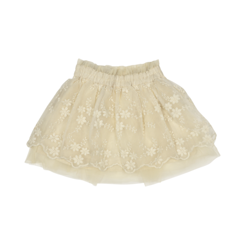 Baje Lou Tule skirt, embroidery, off-white