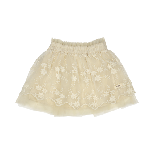 Baje Lou Tule skirt, embroidery, off-white