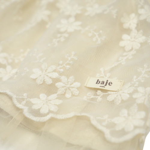 Baje Lou Tule skirt, embroidery, off-white