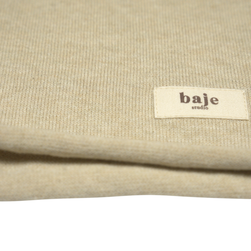 Baje MACKAY Knitted cashmere polo, sand