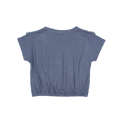 Buho GIRLY LINEN T-SHIRT - Blue Stone