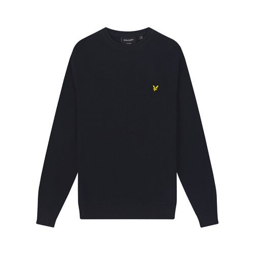 Lyle & Scott Cotton Crew Neck Jumper- Dark Navy