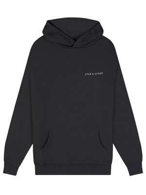 Lyle & Scott Script Embroidered Hoodie - Gun metal