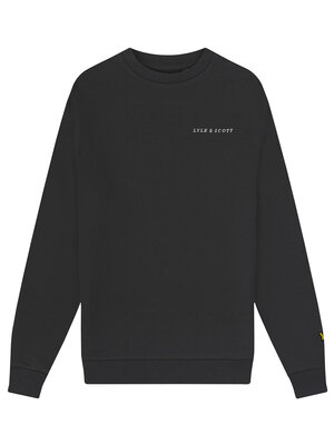 Lyle & Scott Script Crew Neck Sweatshirt- Grunmetal