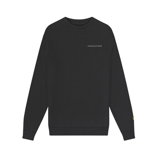 Lyle & Scott Script Crew Neck Sweatshirt- Grunmetal