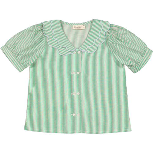 MarMar Copenhagen Taka, Crispy Poplin - Mint Leaf Stripes