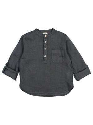 Buho LINEN KURTA SHIRT - Nuit