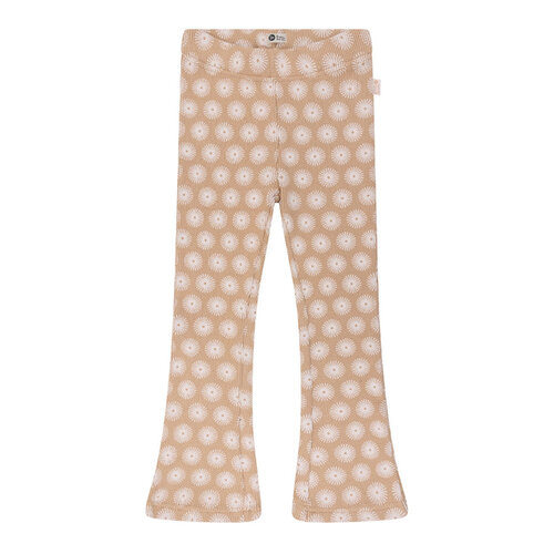 Daily7 Organic Flared Rib Printed Pants - Camel Sand