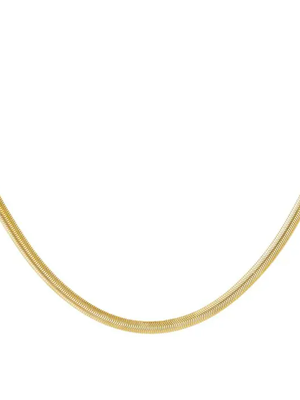 Flat link chain Gold Stainless Steel