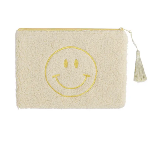 Make-up bag teddy smiley - beige