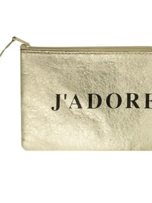 Make-up bag metallic j'adore - gold