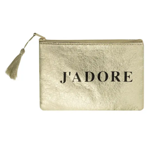 Make-up tas metallic j'adore - goud