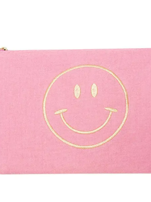 Make-up bag Smiley Pink Cotton