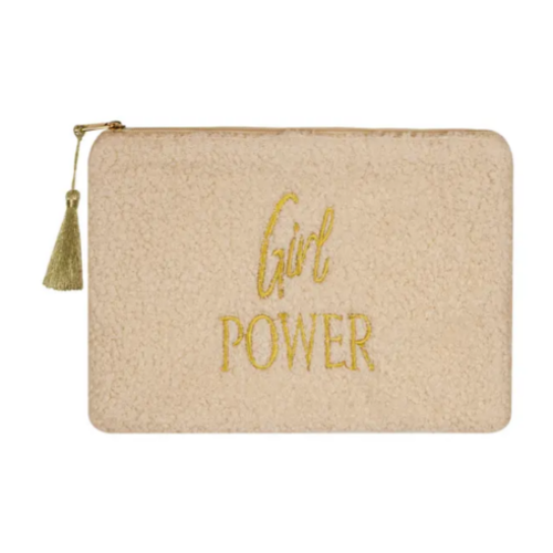 Make-up tas teddy girl power beige