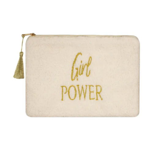 Make-up bag teddy girl power off-white