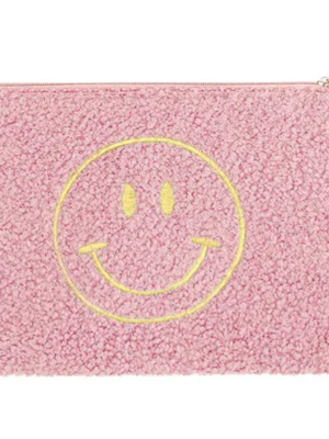 Make-up bag teddy smiley - pink