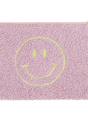 Make-up tas teddy smiley - lila