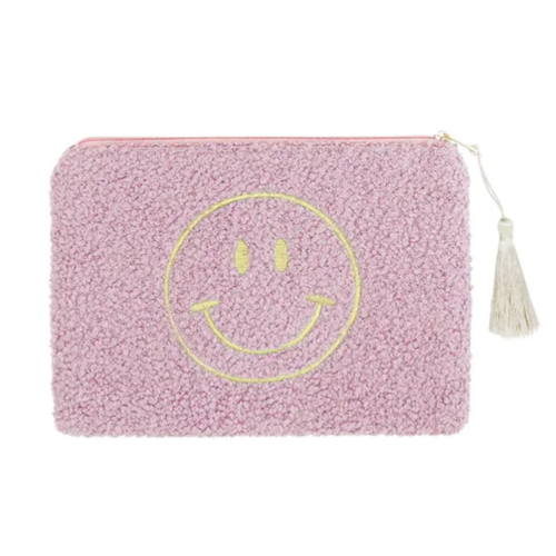 Make-up tas teddy smiley - lila