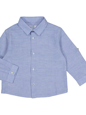 Mayoral Basic Linen Longsleeve Shirt - Lightblue - 117