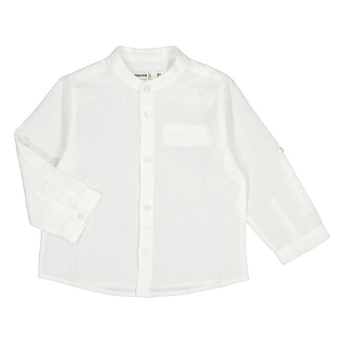 Mayoral Linen Mao Shirt - White - 1115