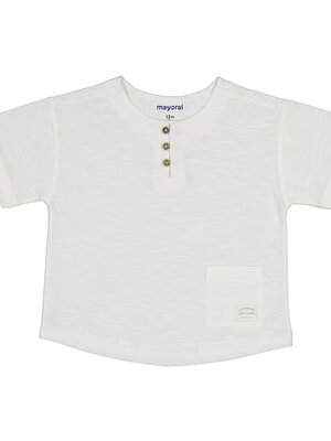 Mayoral Combined linen shirt - White - 1016