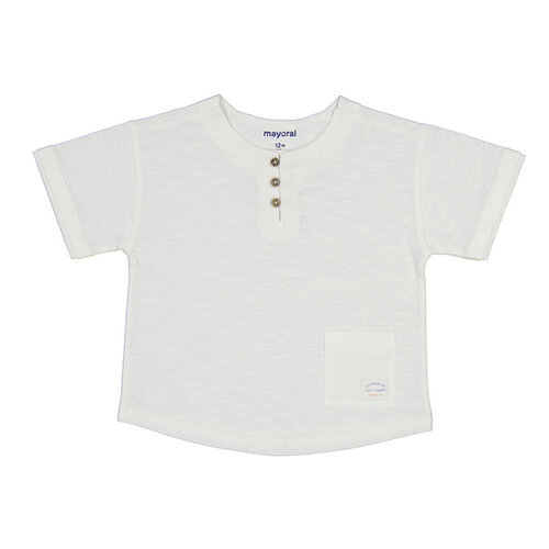 Mayoral Combined linen shirt - White - 1016