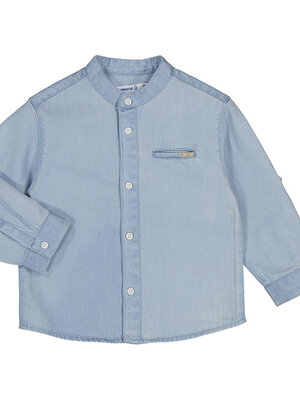 Mayoral Mao Collar Denim Shirt - Light - 1118