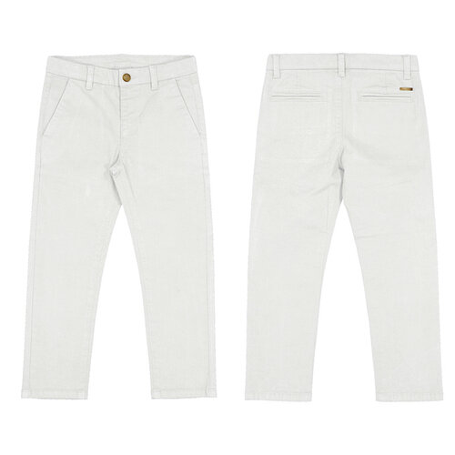 Mayoral Twill Basic Trousers - White - 512