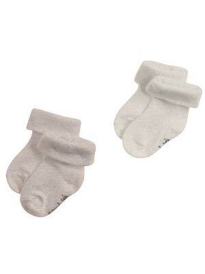 Noppies Unisex Socks 2pack Kai - Taupe Melange