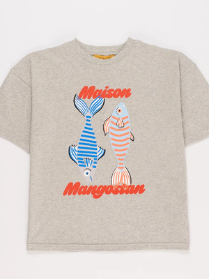 Maison Mangostan ANCHOVIES T-SHIRT GREY MELANGE