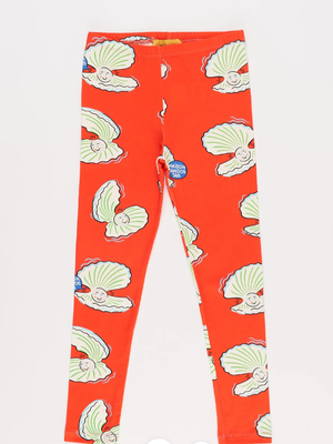 Maison Mangostan OYSTERS LEGGINGS RED