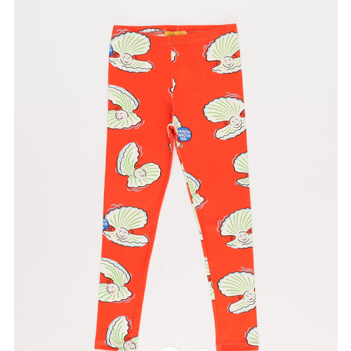 Maison Mangostan OYSTERS LEGGINGS RED