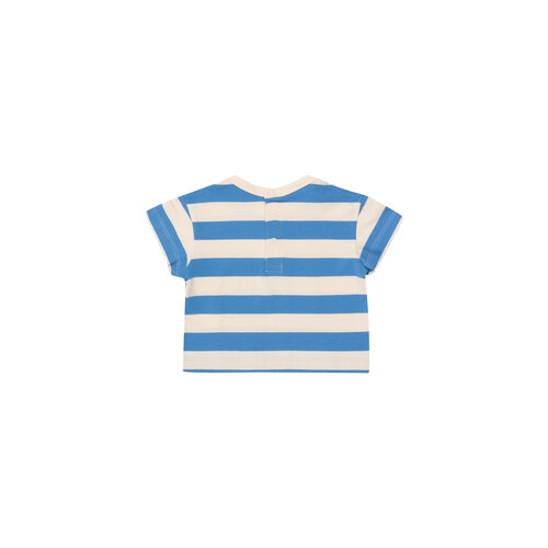 STRIPES BABY TEE - Light cream/azure