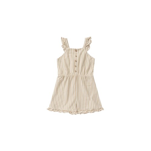 Rylee + Cru Addy Romper - Sand Stripe