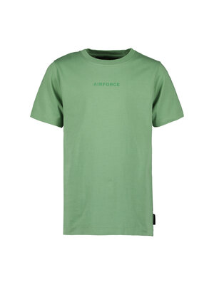 Airforce T-shirt - wording green frost