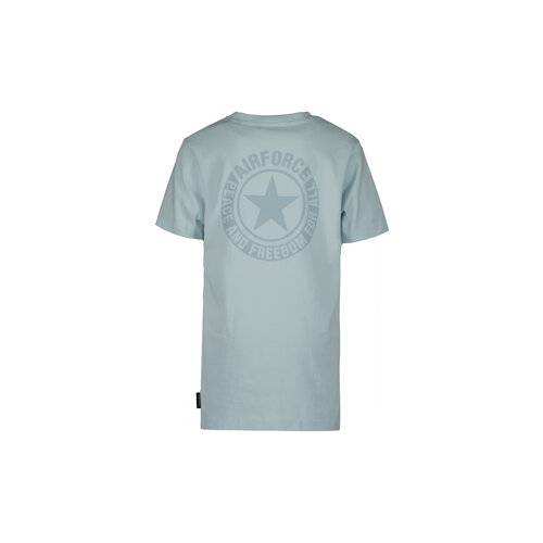 Airforce T-shirt - wording pastel blue