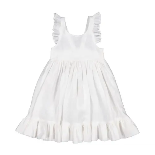 MarMar Copenhagen Danita Frill Linnen Dress - White