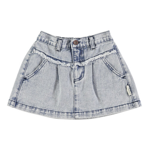 Piupiuchick Short skirt | Washed light blue