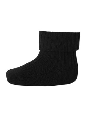 MP Denmark Cotton rib baby socks	Black