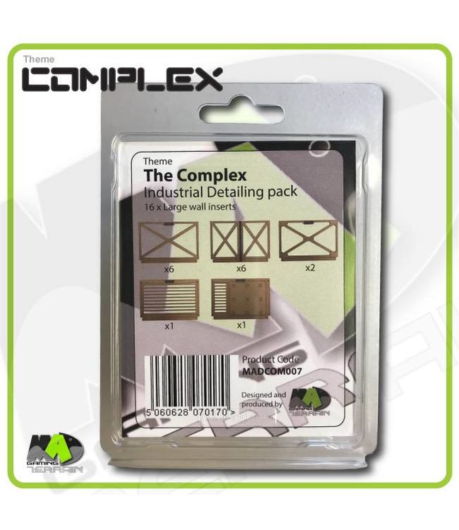 MAD Gaming Terrain Detailing Pack - Industrial Set (Large wall inserts)